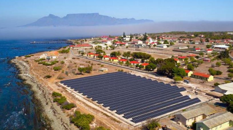 The solar power plant on Robben Island.